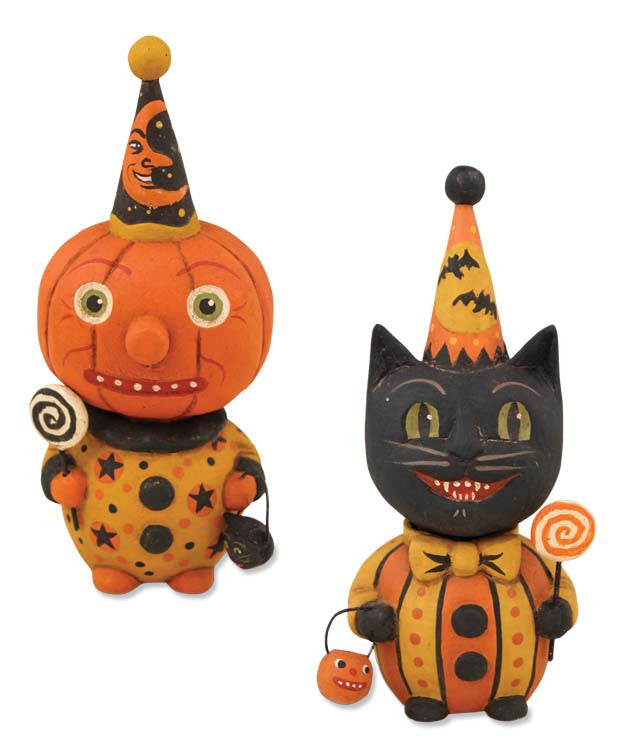 Halloween Party Pals Candy Containers Pumpkin Head & Cat