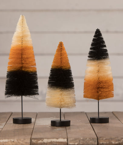 Fall Candy Corn Mini Bottle Brush Plastic Trees Halloween Lc8041, 1 - City  Market