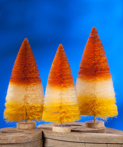 Fall Candy Corn Mini Bottle Brush Plastic Trees Halloween Lc8041, 1 - City  Market