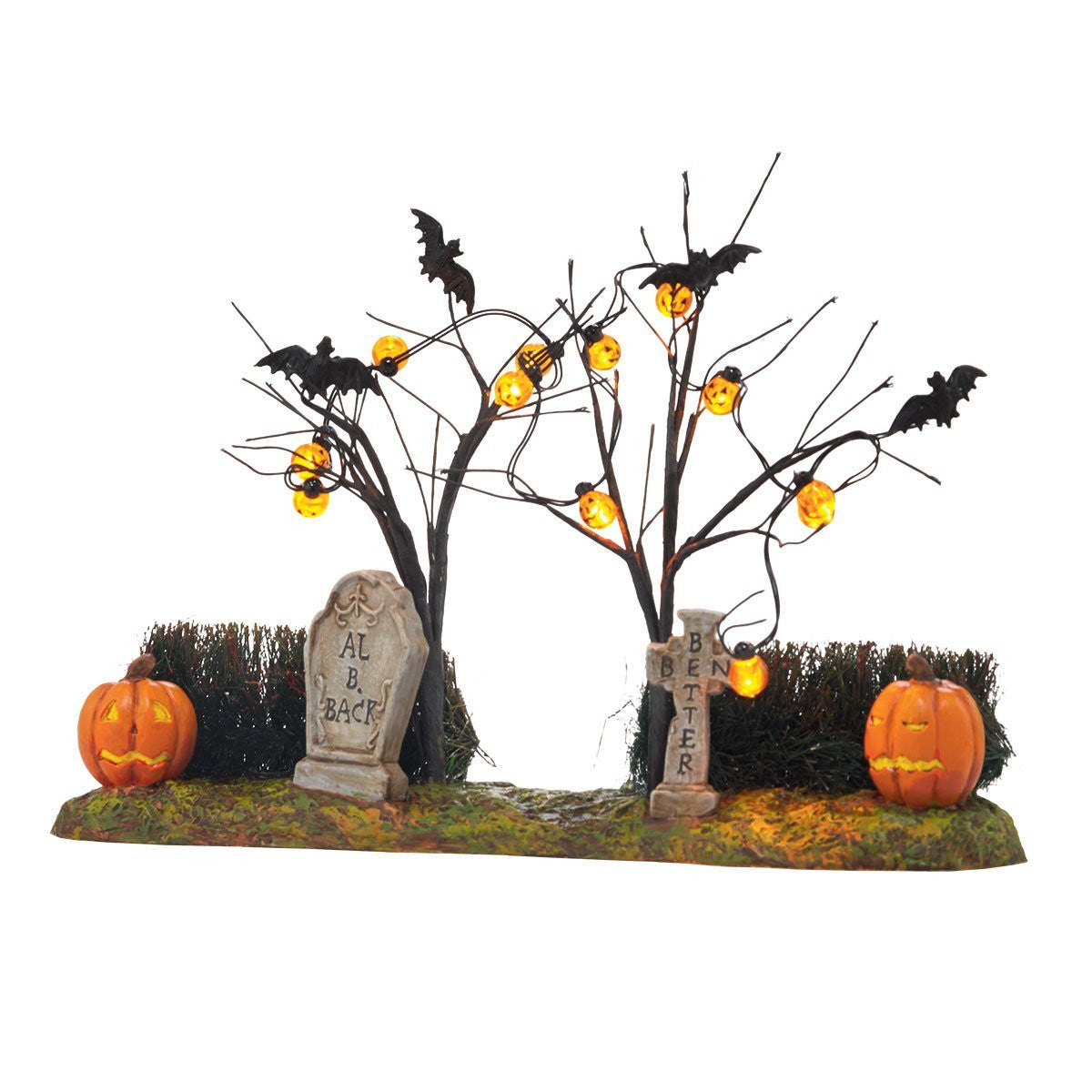 Haunted Light Up Cemetery with Jack-O-Lanterns - Halloween Accessories