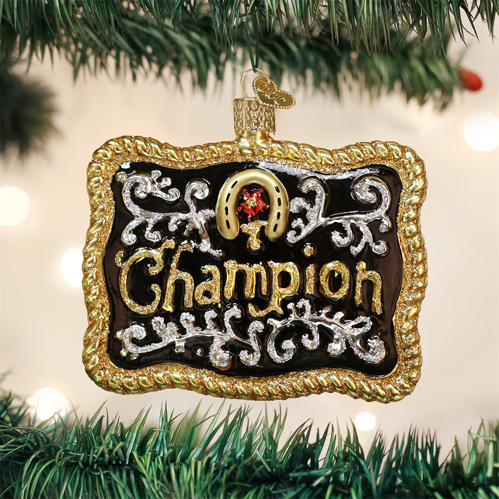Horse Riding Champion Buckle Ornament