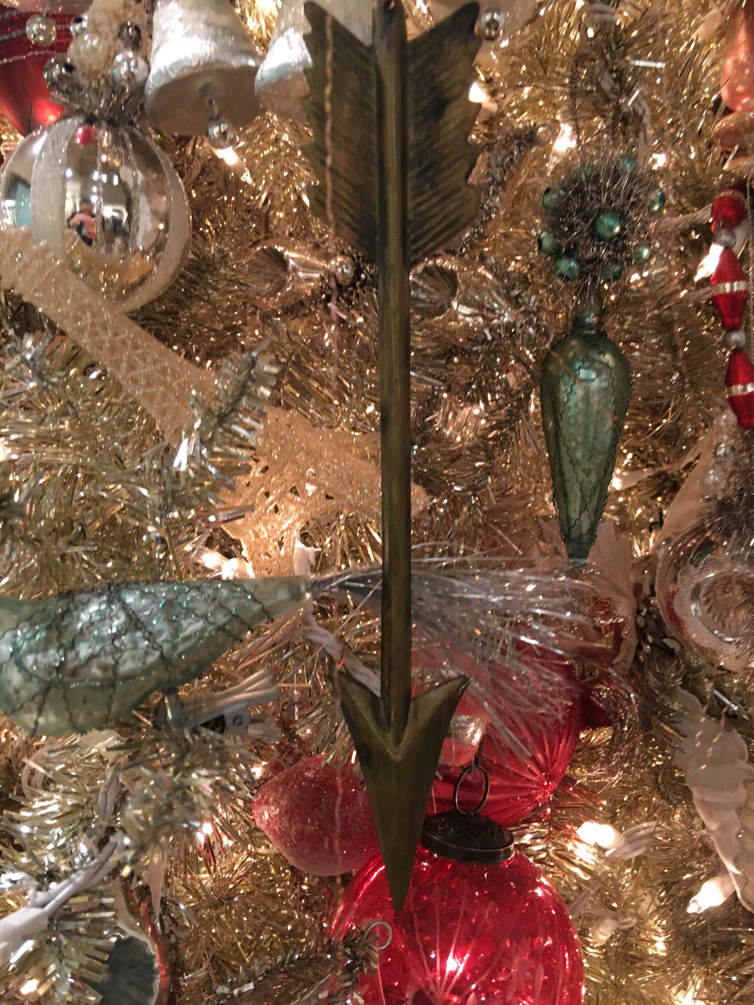Aged Iron Arrow Ornament - Vintage Stye Christmas