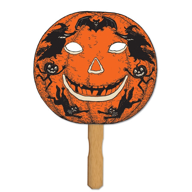 Jack-O-Lantern Masquerade Mask Stick