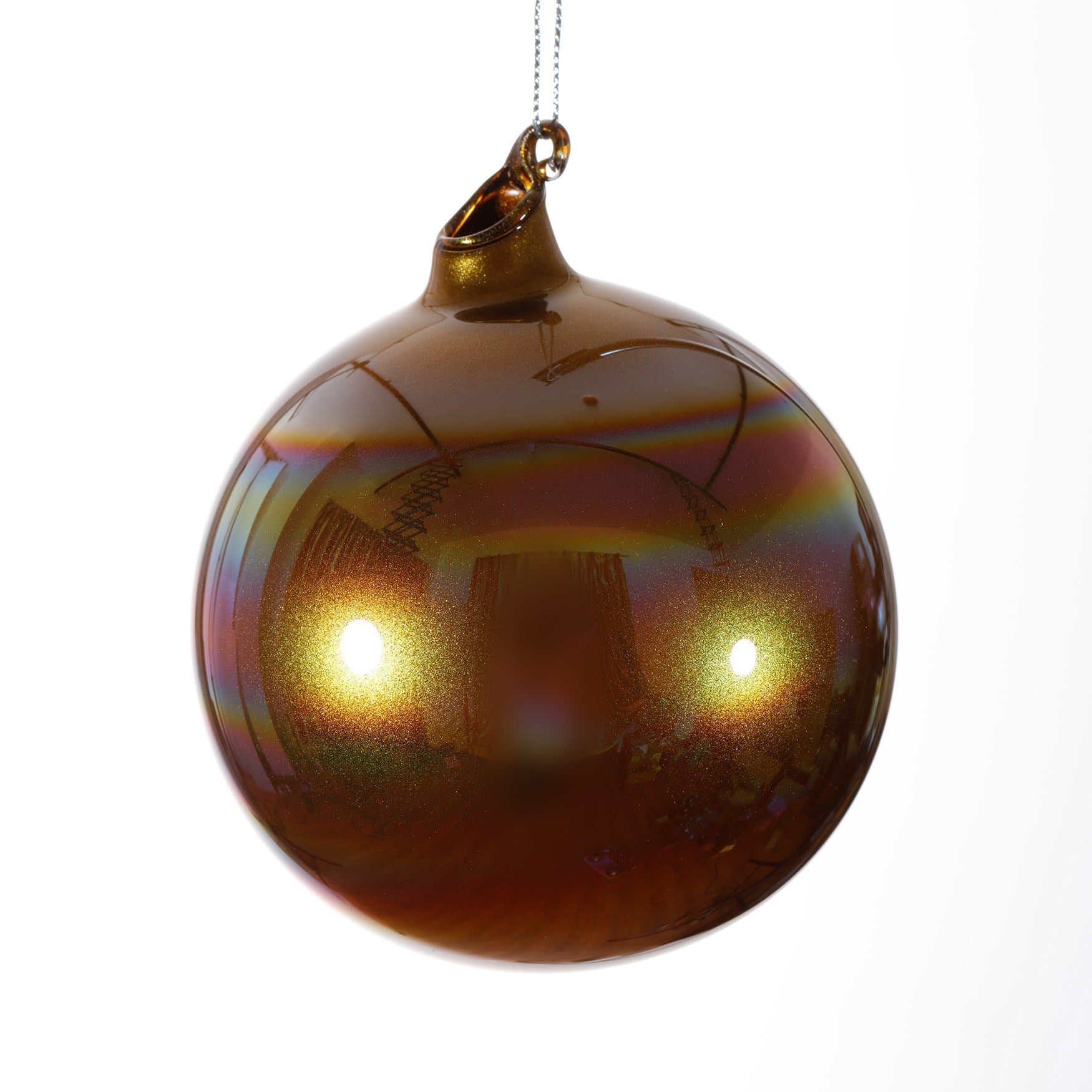 Jim Marvin Antique Gold Pearl Glass Ball Ornaments