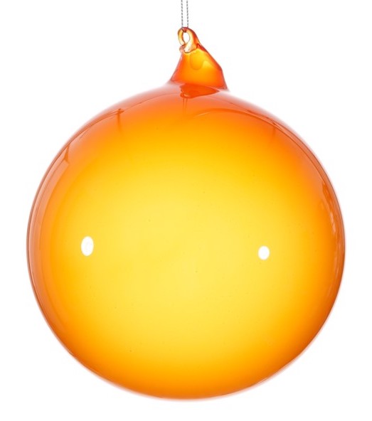 Jim Marvin Sun Moon Orange Bubblegum Glass Ornaments