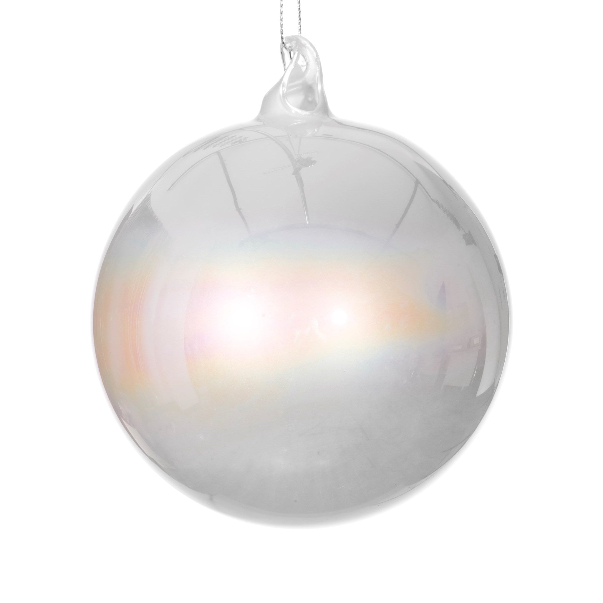 Jim Marvin Ivory Pearl Glass Ball Ornaments