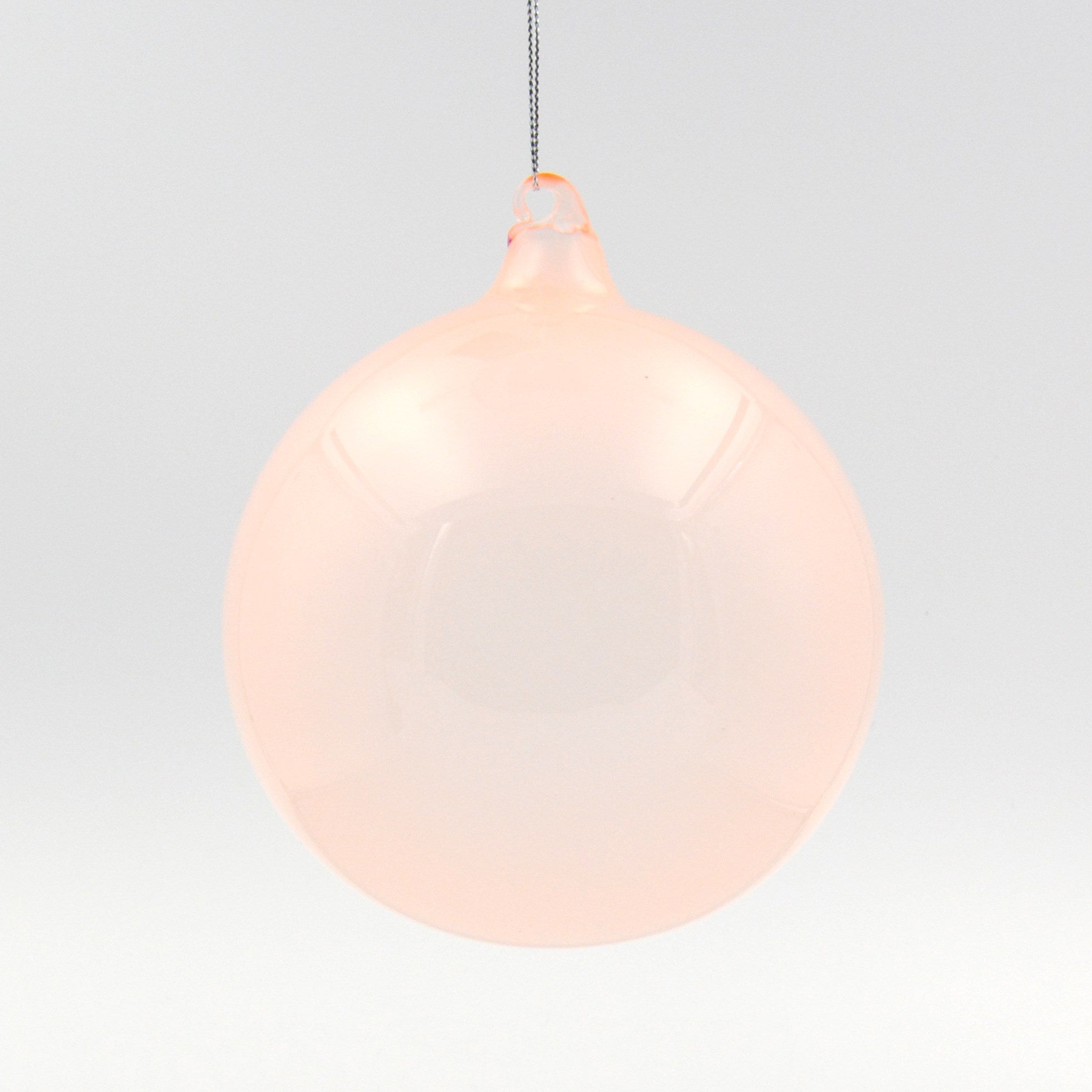 Jim Marvin Pink Linen Bubblegum Glass Ornaments, 120mm