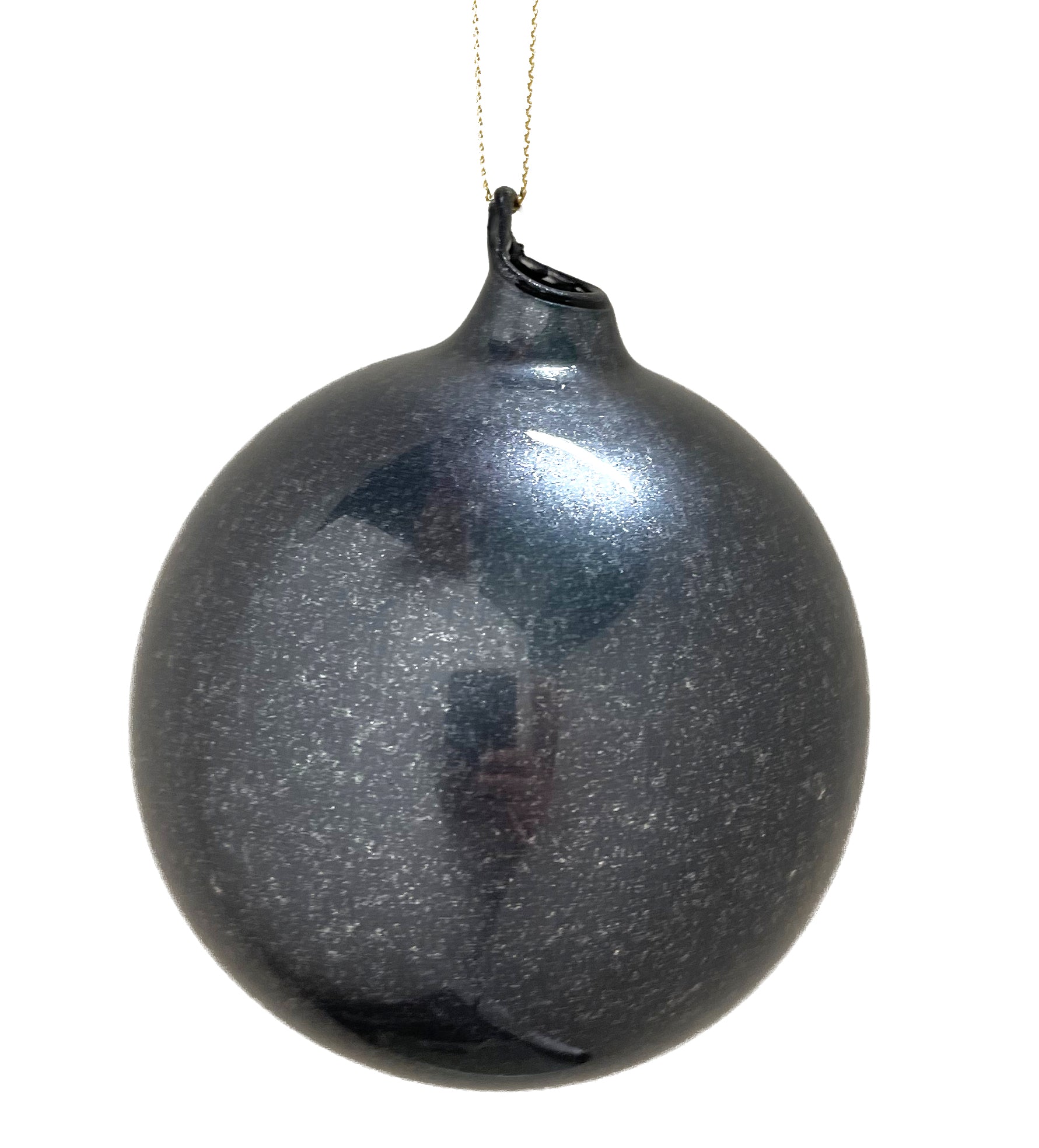 Jim Marvin Silver Black Glass Ornaments