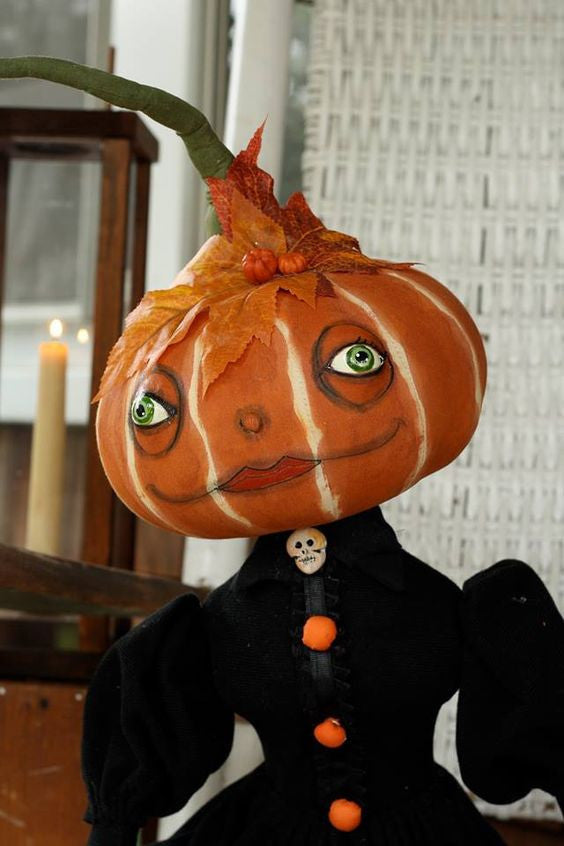 Joe Spencer Lillian Pumpkin Doll Halloween