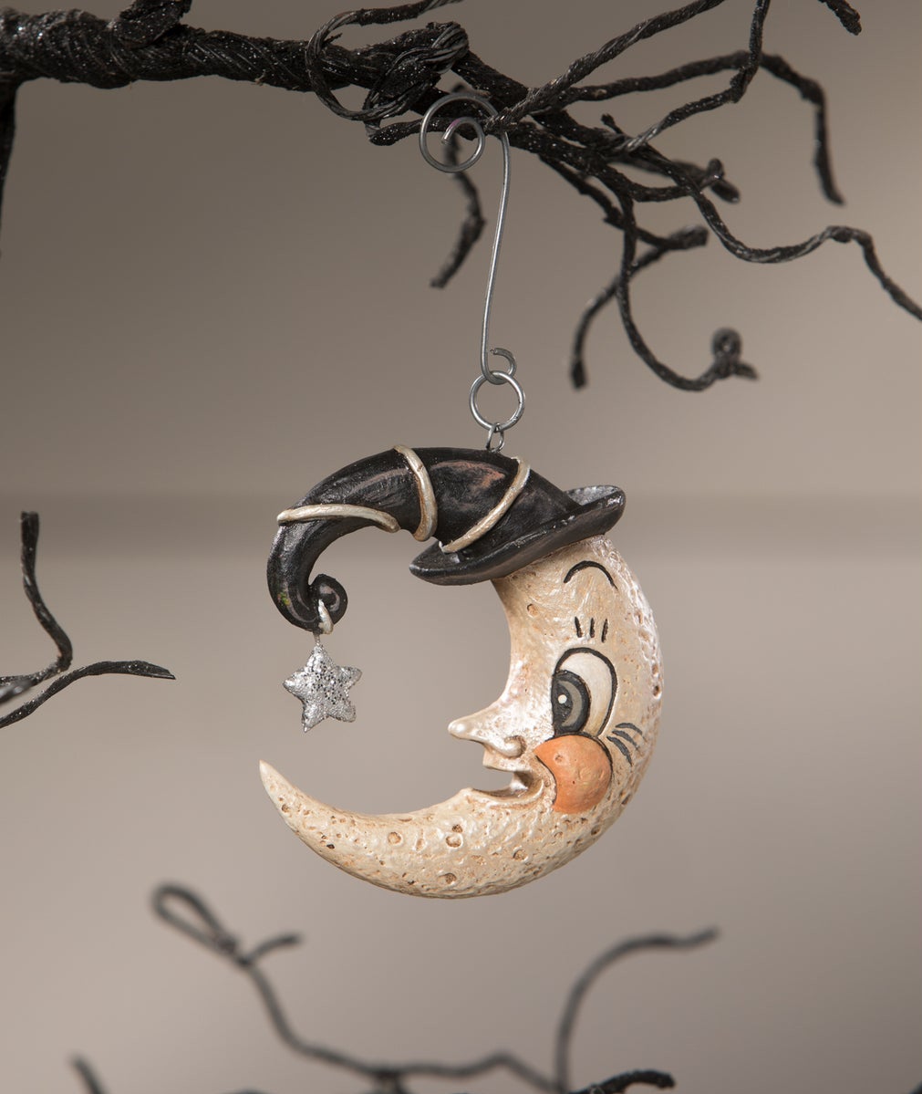 Crescent Wanda Luna Ornament, Halloween Moon