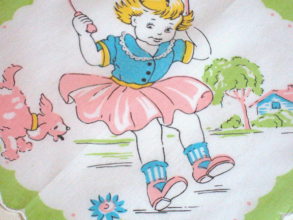 Jumpe Rope Sally Handkercheif Vintage Reproduction Hanky Hankies ...