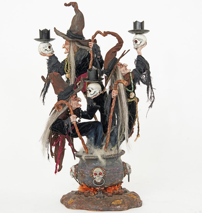 Katherine's Collection 3 Witches Candelabra