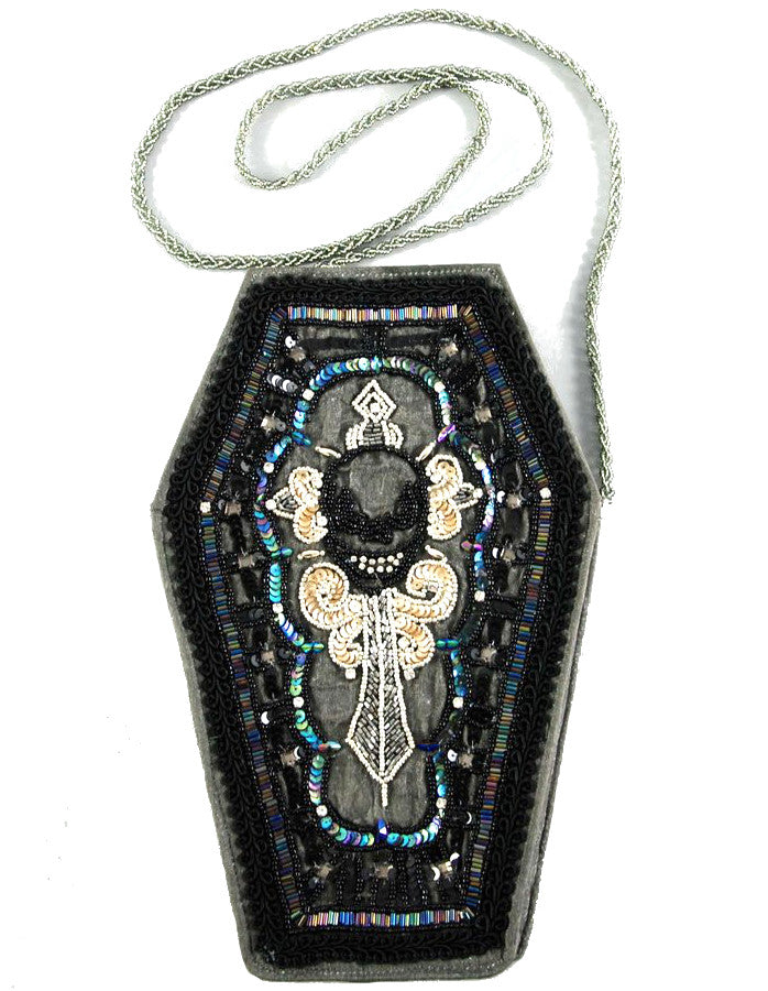 Katherine's Collection Coffin Purse with Skull