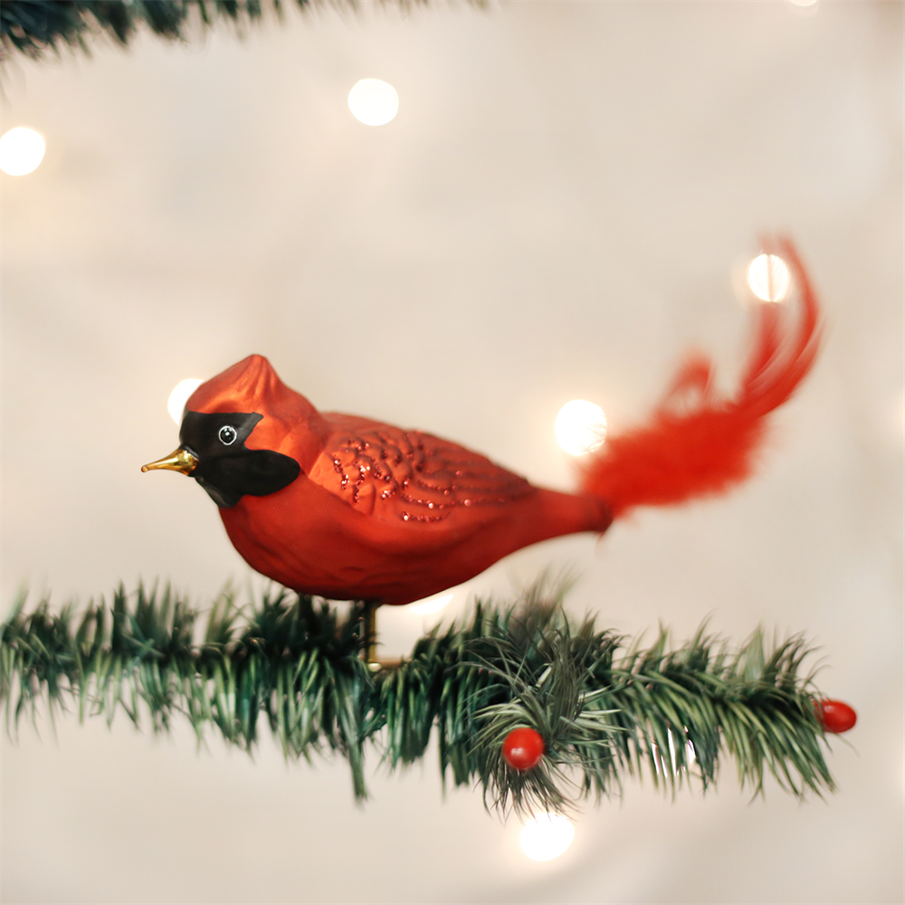 Large Red Cardinal Ornament Clip by Old World Christmas