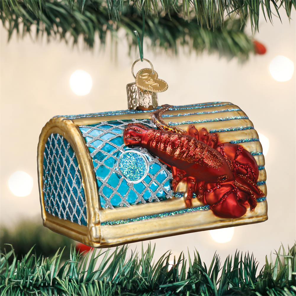 Lobster Trap Ornament  Glass Ornaments by Old World Christmas
