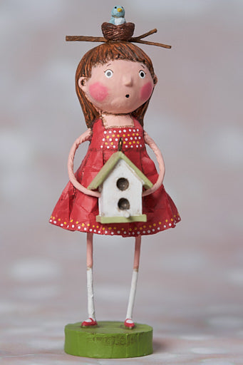 Lori Mitchell Birdy's House Figurine with Bird Nest
