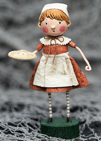 Lori Mitchell Patience Pilgrim with Pie Figurine