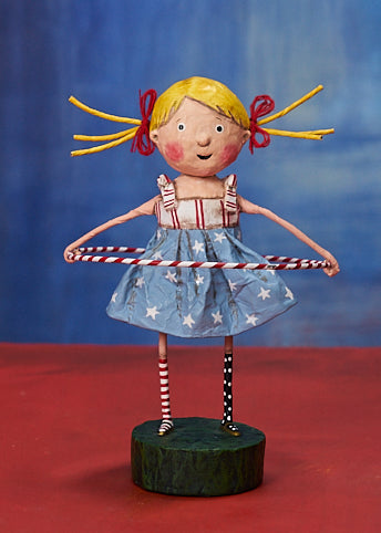 Lori Mitchell Twist & Shout Figurine - Girl with Hula Hoop