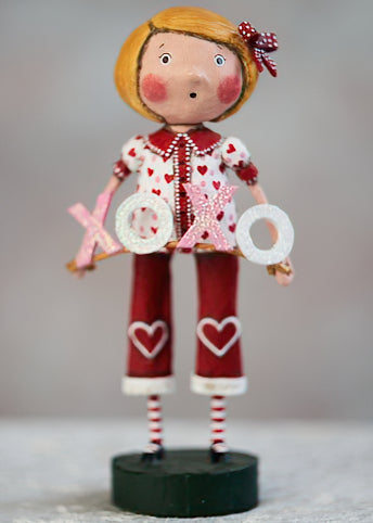Lori Mitchell Valentine Valerie Figurine with XOXO sign