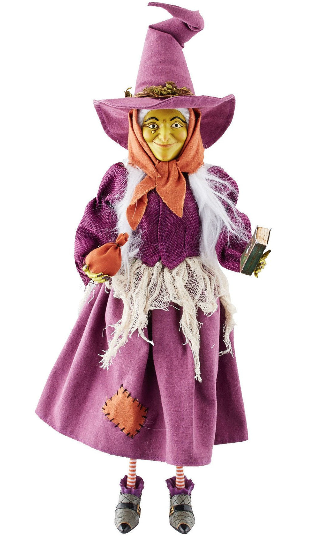 Lucy the Cat Witch Figurine in purple dress