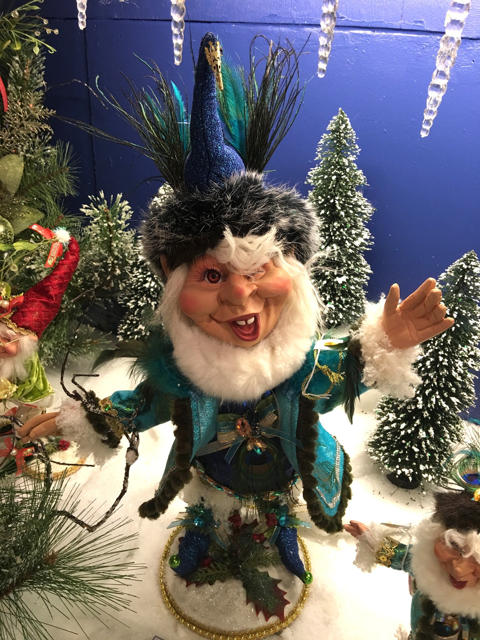 Mark Roberts Carnevale Elf with Peacock