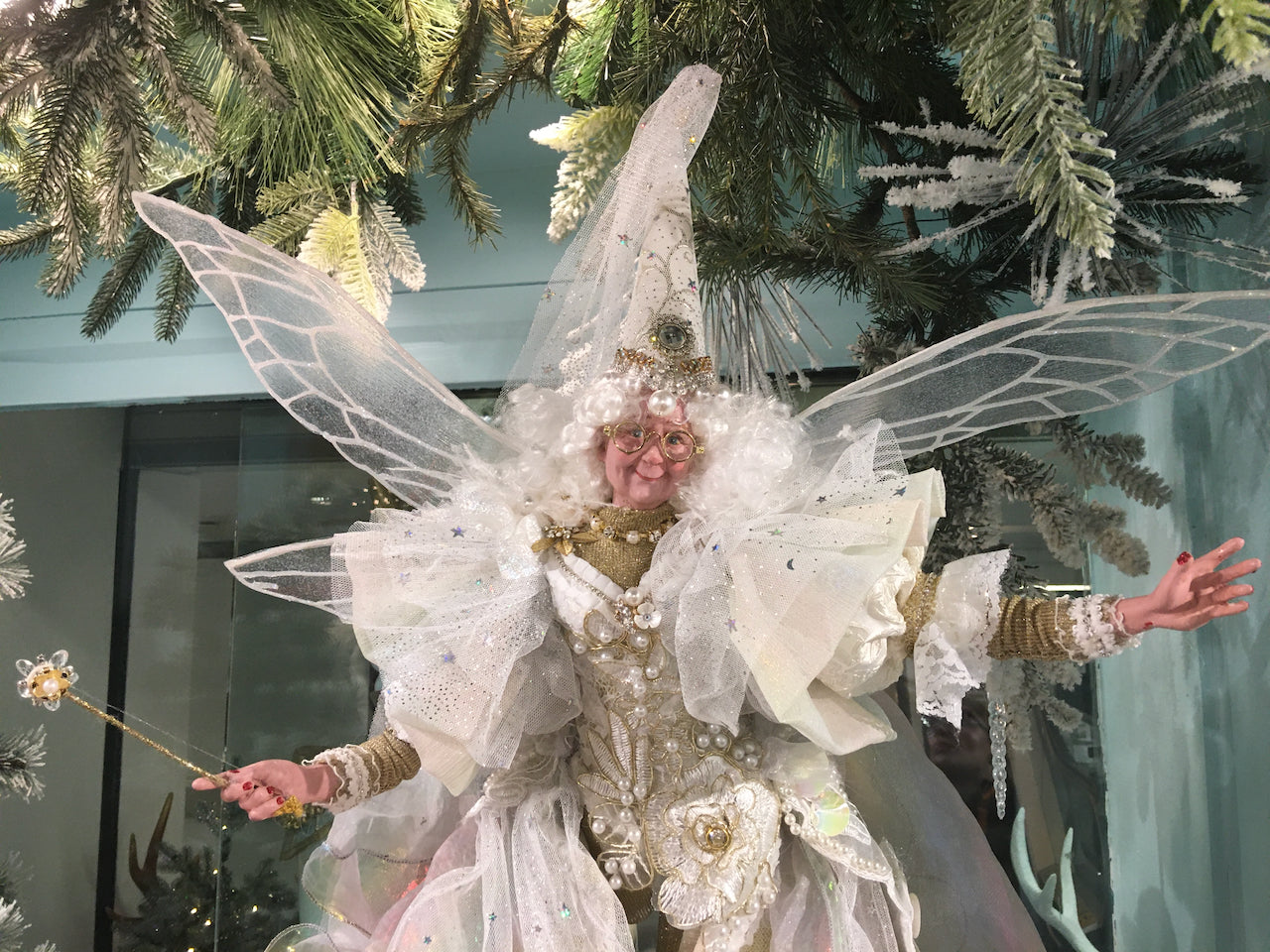 Mark Roberts Fairy Godmother in an Ivory Dress - TheHolidayBarn.com Mark Roberts Fairy Godmother in an Ivory Dress - TheHolidayBarn.com