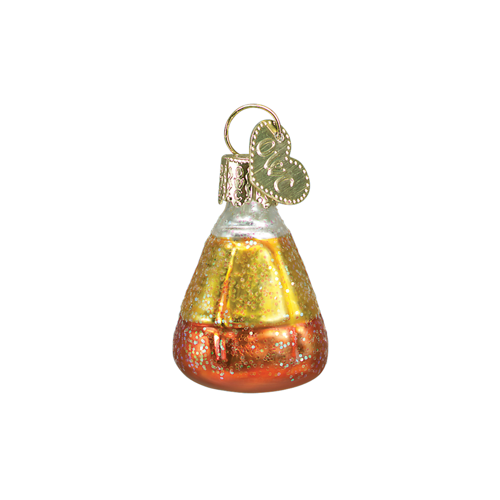 Glass Candy Corn Ornament - Mini
