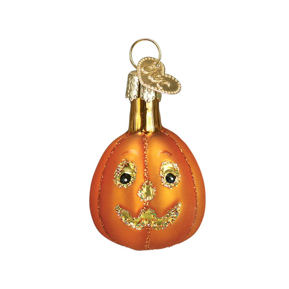 Mini Glass Jack-O-Lantern Ornament