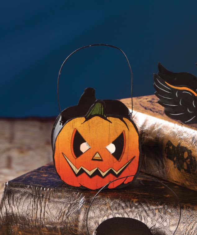 Mini Spooky Jack-O'-Lantern Tin Bucket