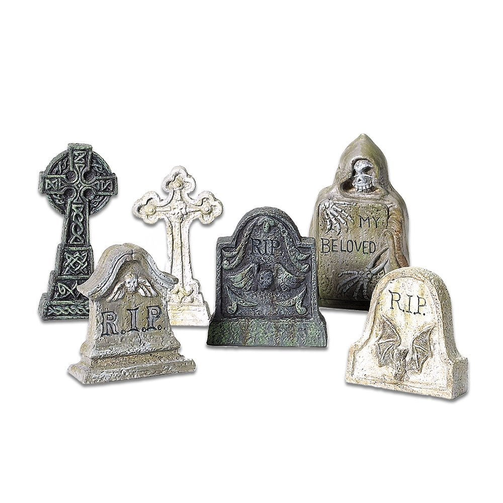 Mini Graveyard Tombstone Props by Department 56