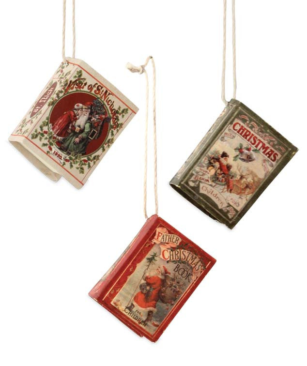 Bethany Lowe Mini Christmas Book Ornaments