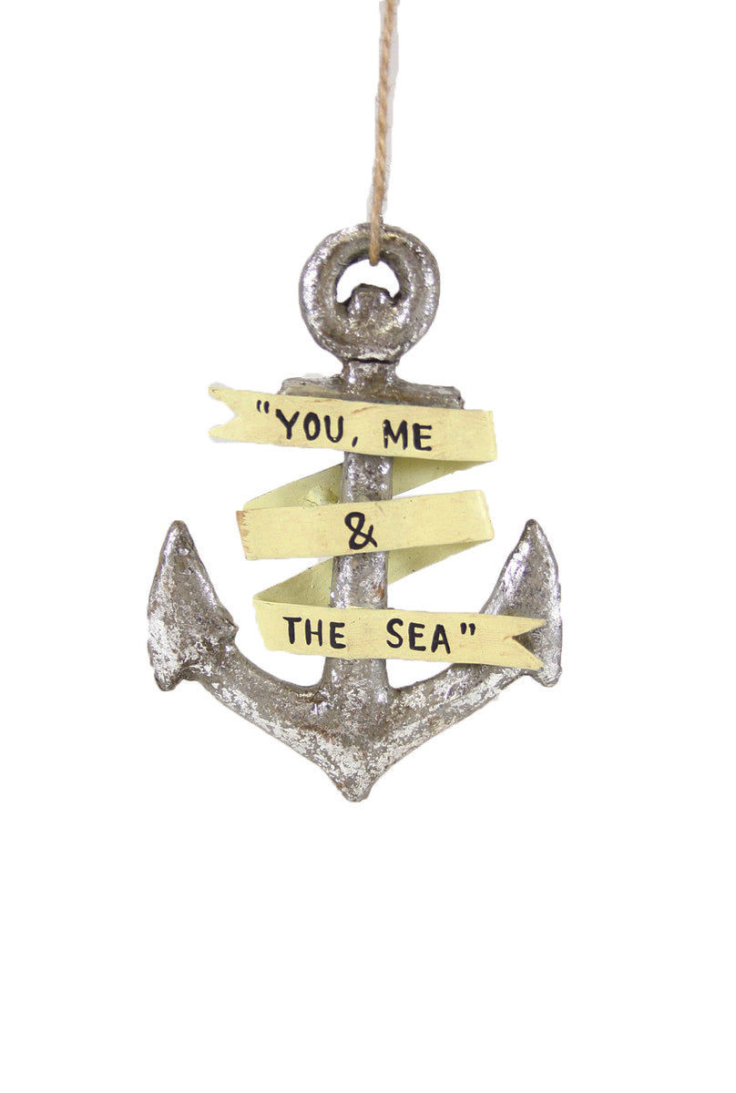 "You, Me & The Sea" Anchor Ornament