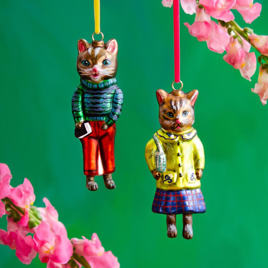 Nathalie Lete Kitty Cat Ornaments