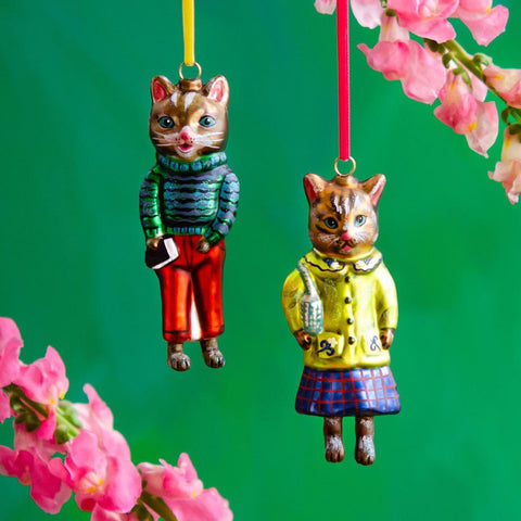 Nathalie Lete Cat Head Ornaments 