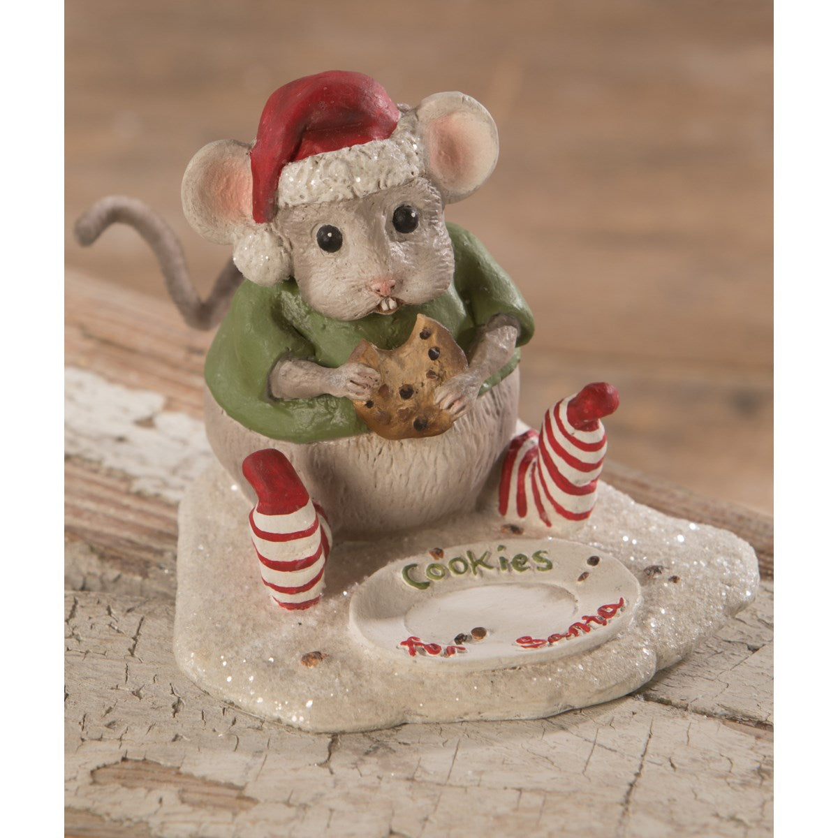 Nibbles Mouse with Cookie for Santa Figurine