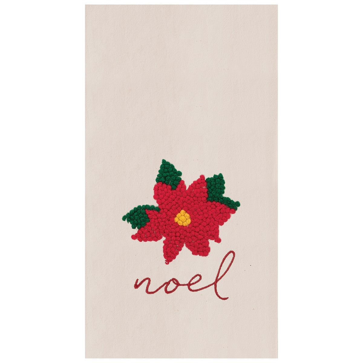 Noel Poinsettia Flour Sack Kitchen Towel