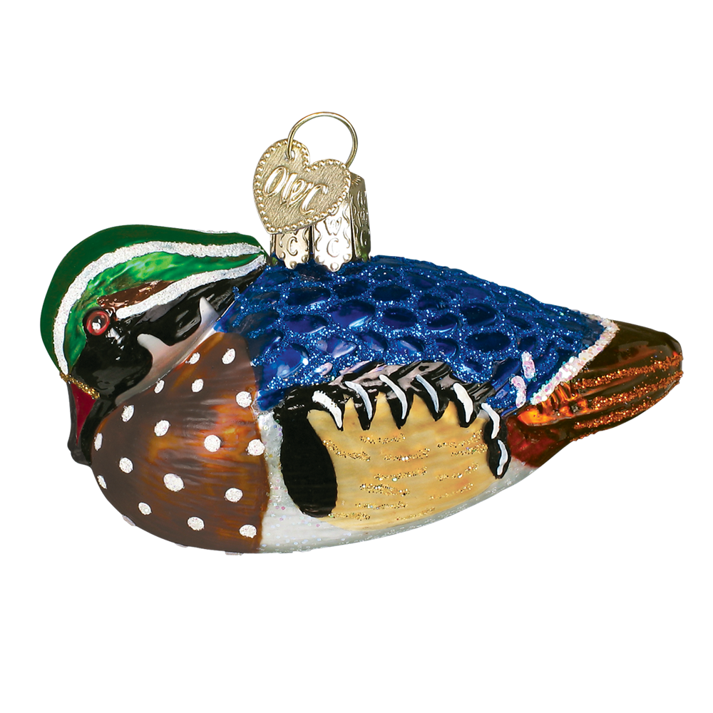 Glass Wood Duck Ornament by Old World Christmas