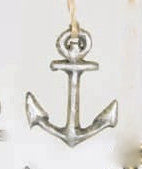 Recycled Paper Anchor Ornament Silver