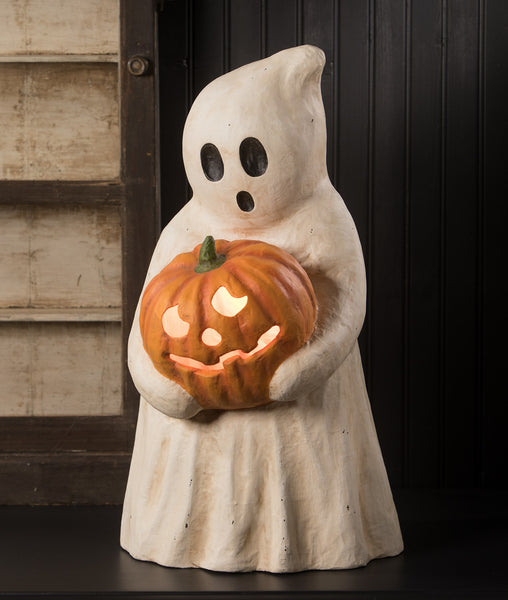 Ghost Guster with Pumpkin, Paper Mache | Bethany Lowe Halloween ...