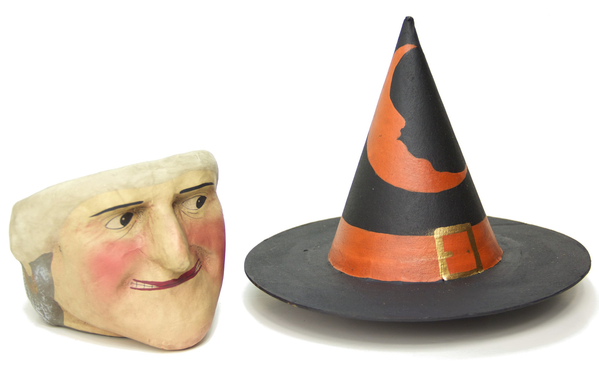 Paper Mache Witch Candy Bucket