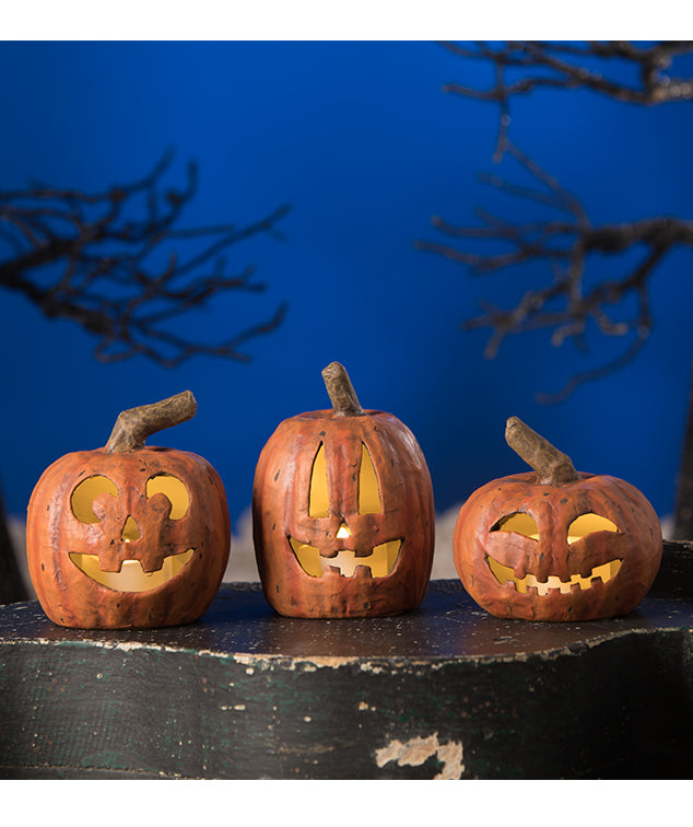 Party Pumpkin Luminaries by Bethany Lowe