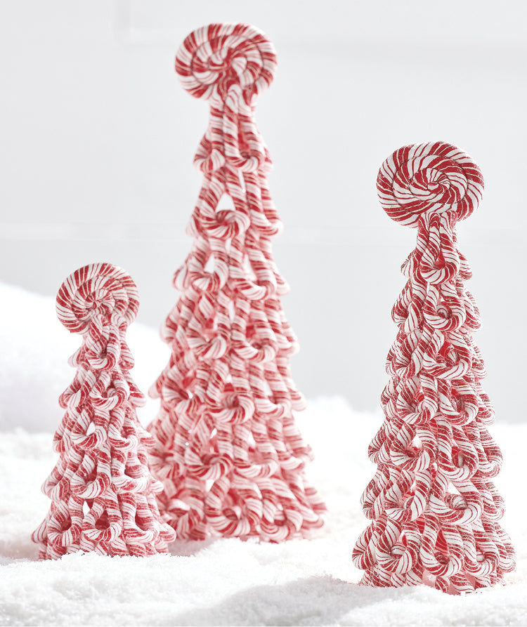 Peppermint Candy Claydough Trees for a Christmas Candy Theme Decor