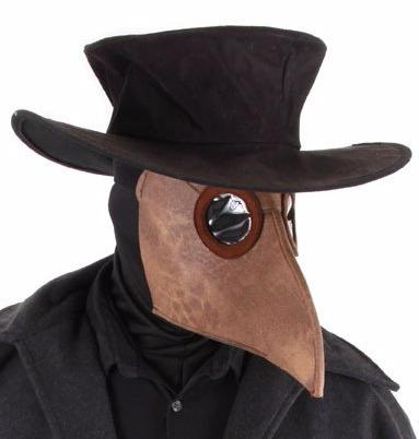Plague Doctor Mask & Hat Costume or Prop