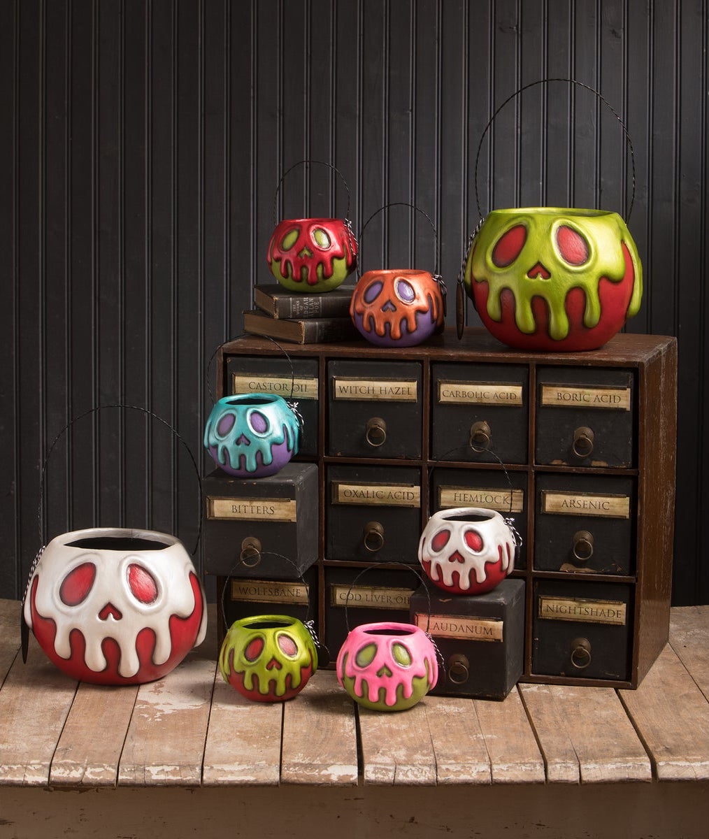 Candy Apple Buckets with Ghost Faces, Multi-color