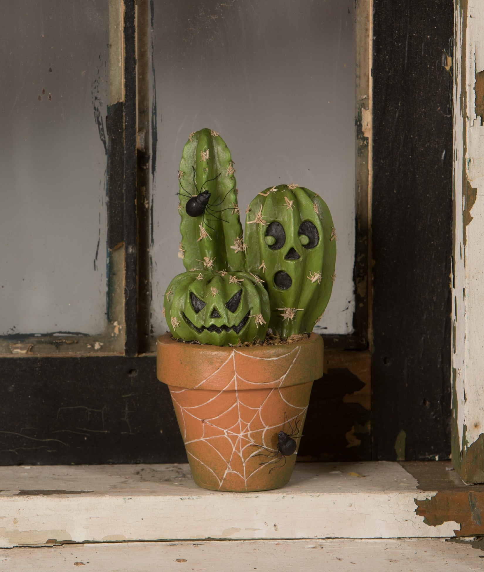 Potted Cacti O'Lantern, Halloween Cactus