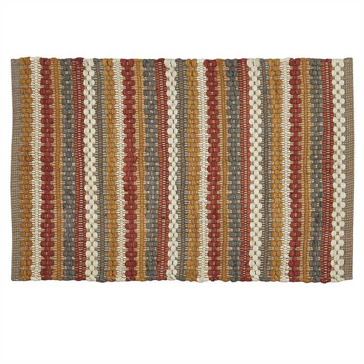 Pumpkin Spice Rag Rug | Cotton Rag Rugs for Fall - TheHolidayBarn.com
