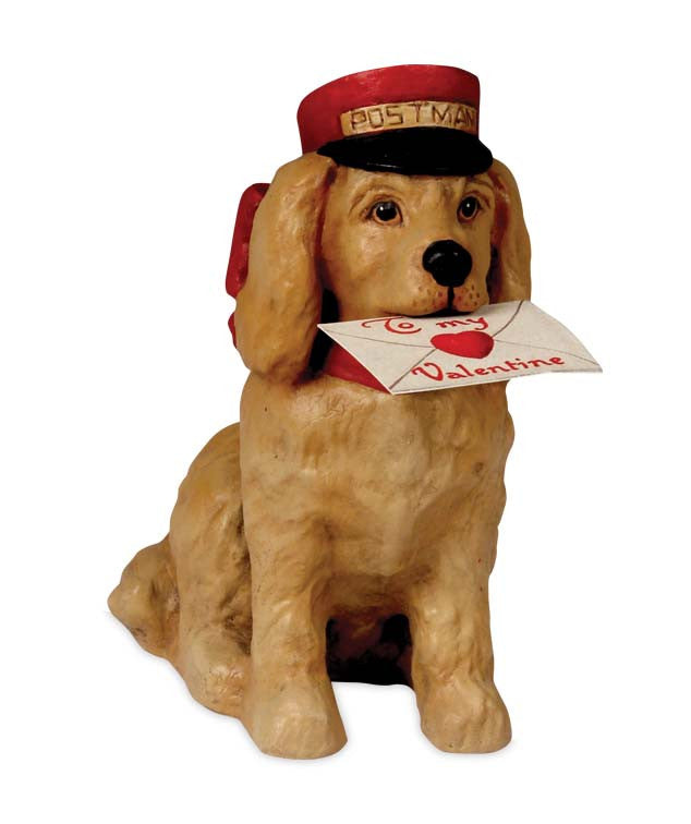 Valentine Puppy Dog Figurine with Valentine's Day Card