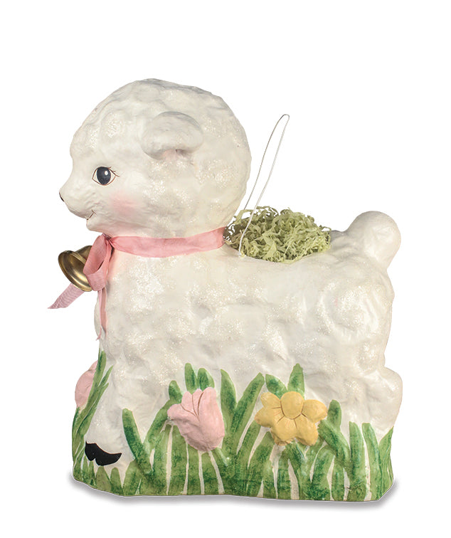 Retro Lamb Bucket, Paper Mache