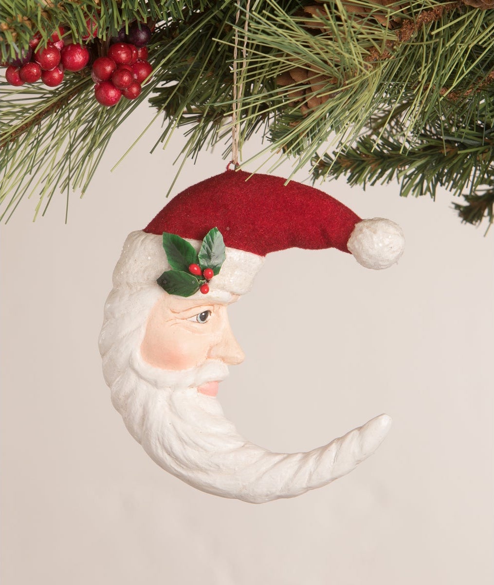 Santa Moon Ornament by Bethany Lowe Christmas