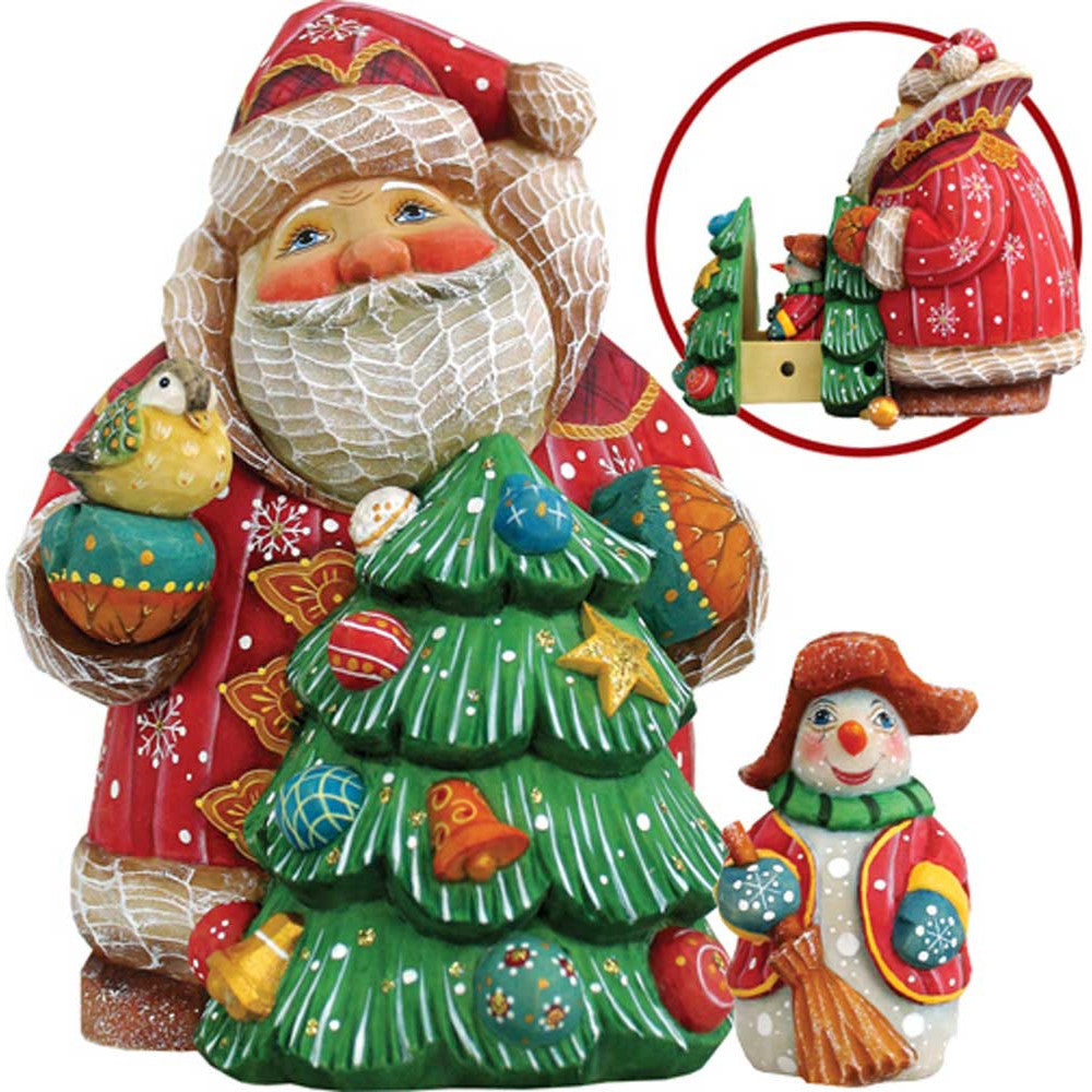 Santa with Tree and Snowman Box - G. DeBrekht